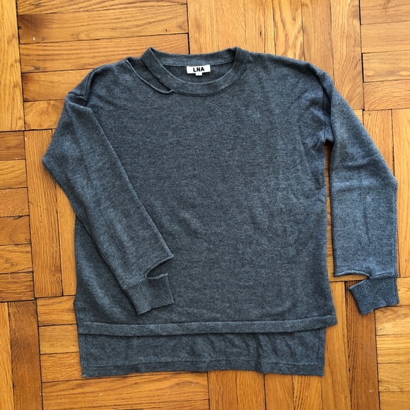 LNA Grey “Perry” Cutout Sweater - Picture 3 of 7